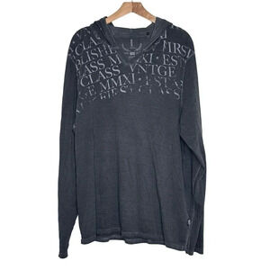 Jeans by Buffalo men’s XXL gray/black acid wash lightweight long sleeve hood top